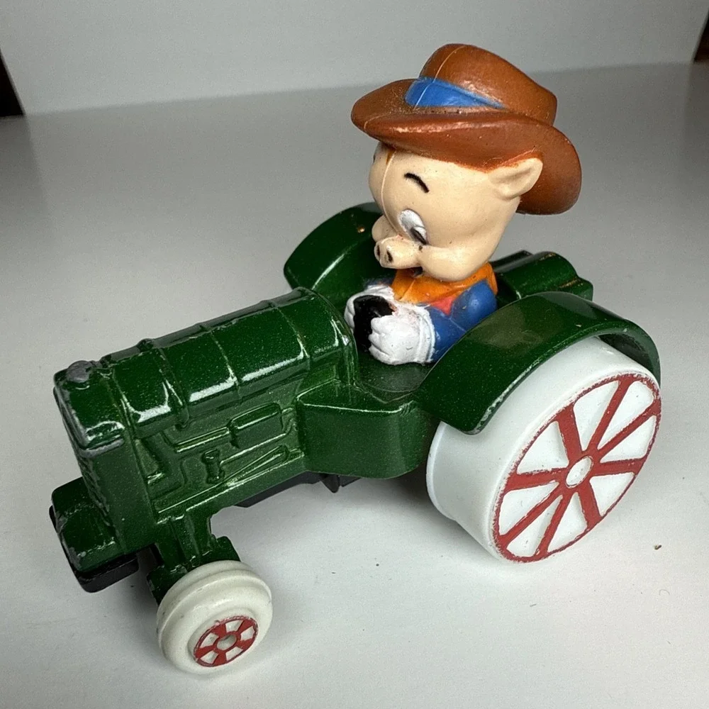 Vintage 1988 ERTL  Looney Tunes Diecast‎ Porky Pig Farm Tractor